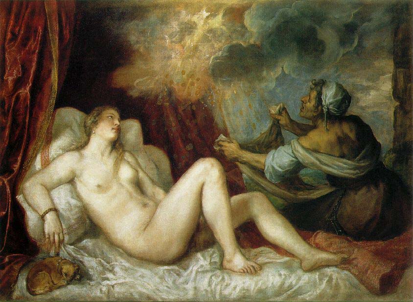 Danae and the Shower of Gold, Titian, 1554