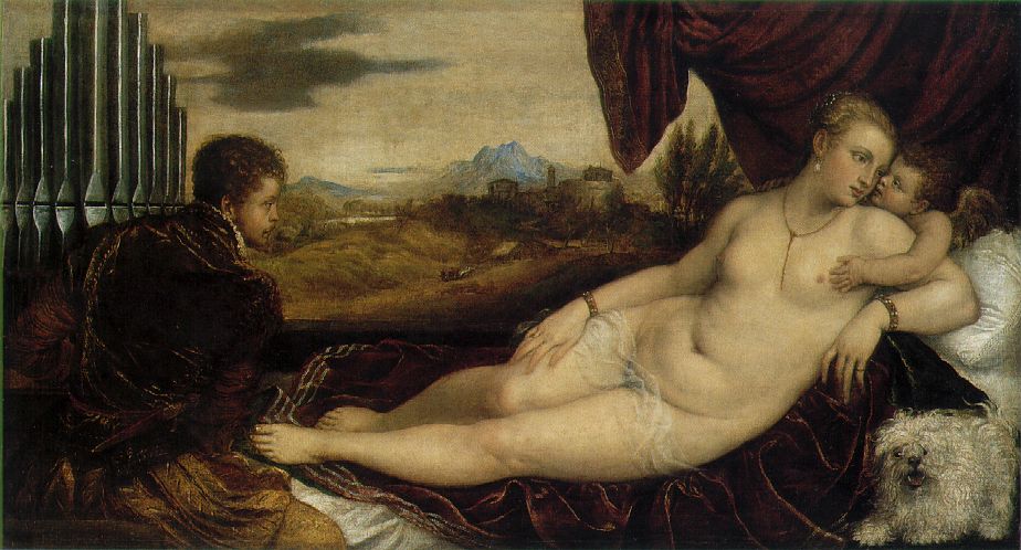 Venus with an Organist, Titian, c.1548